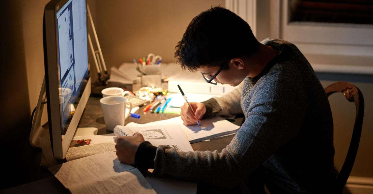 estudar à noite