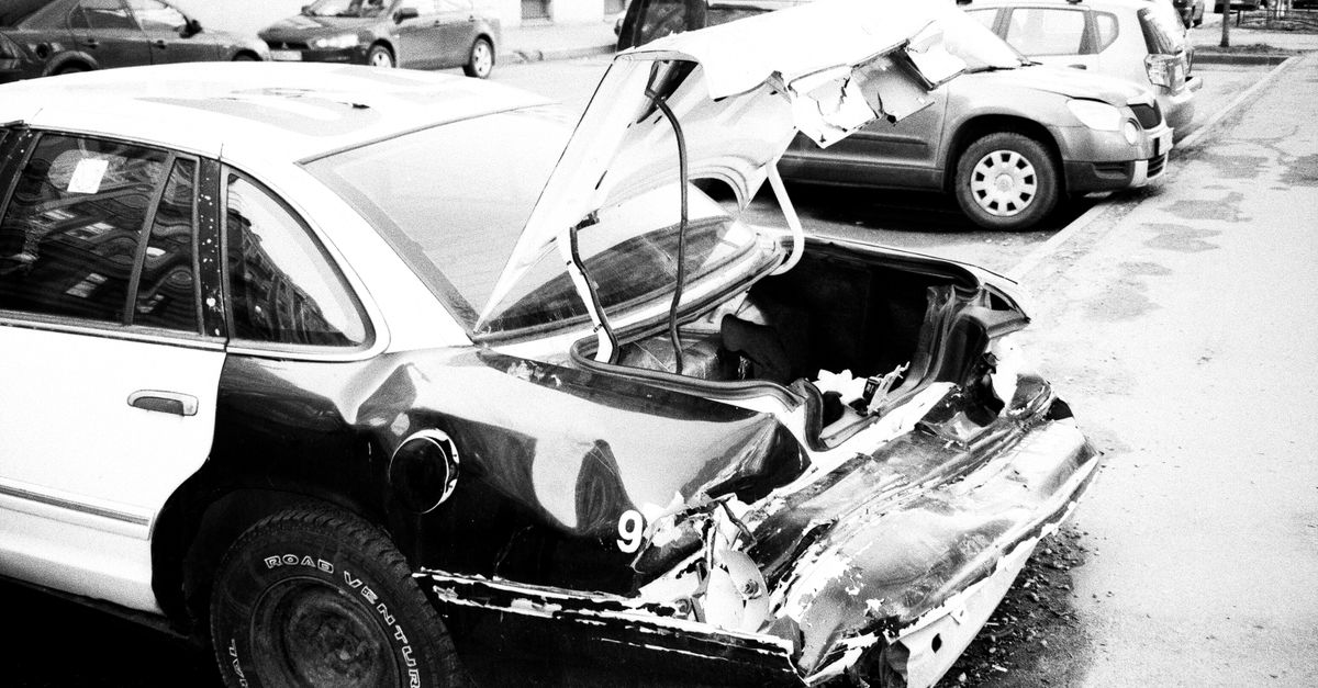 auto dañado tras un choque