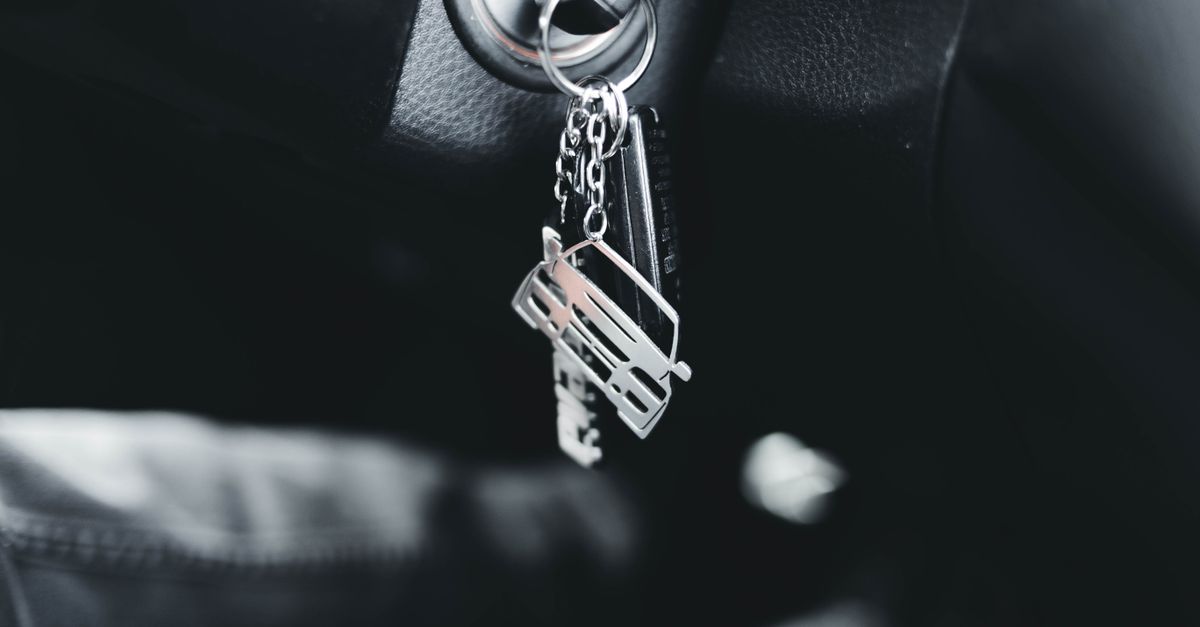 cerradura de la puerta de un auto vista muy de cerca